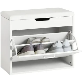SoBuy FSR95 60 x 50 x 30 cm gepolstert / weiß