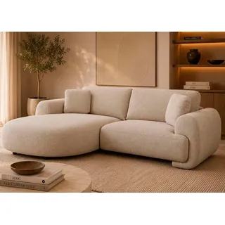 Ecksofa OTTO HOME "YllSY L-Form, 231cm - OTTO. Verlässliche Qualität.", beige, B:232cm H:78cm T:53cm, Sofas, Ecksofa, Struktur-Bezug, Tonnentaschen-Federkern, Topseller