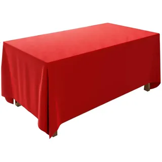 FANIVIN Samtstoff Polyester Tischdecke Weihnachten Rot 160 * 200cm | Hotels Restaurants Weihnachten Meetings Hochzeiten