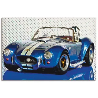 Wandbild ARTLAND "Shelby Cobra blau" Bilder Gr. B/H: 60 cm x 40 cm, Leinwandbild Auto Querformat, 1 St., blau Kunstdrucke als Leinwandbild, Poster in verschied. Größen