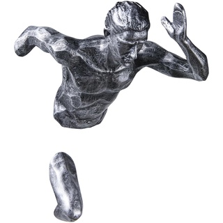 Wanddeko Skulptur Kletterer Figur Männer laufende Skulptur Running Statue Dekofigur 3D Wandskulpturen Climing Statue Wandschmuck ,Kunst Wandbehang Skulptur Deko Wohnzimmer Hintergrund Wanddekoration