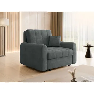 Mirjan24 Schlafsessel Viva Moon I Polyester 118 x 85 x 98 cm Grau mit Kissen