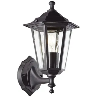 Brilliant Außenwandleuchte Glas Metall 31,0 cm E27 schwarz