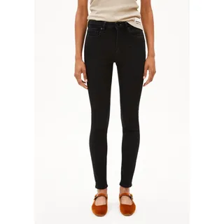 ARMEDANGELS TILLAA | Skinny Jeans Mid Waist Bio-Baumwoll Mix X-Stretch / schwarz 26/30