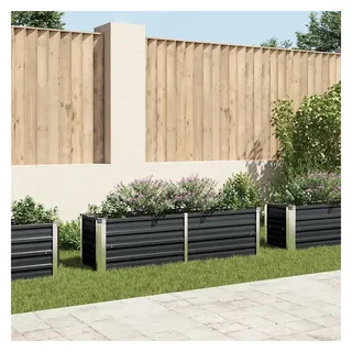 vidaXL Garten-Hochbeet verzinkter Stahl rechteckig 160 x 40 x 45 cm Anthrazit 