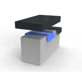 Alu-Mauerabdeckung Komplettsystem - Endstück inkl. 1x Schnapphalter und 1x Stoßblech - Größe: XS, Farbe: Anthrazit RAL 7016