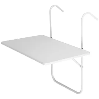 LIVARNO Balkon Hängetisch Klapptisch Tisch höhenverstellbar Weiß  60x40 cm