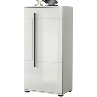 furn.design Highboard 60 x 126 cm Weiß Hochglanz