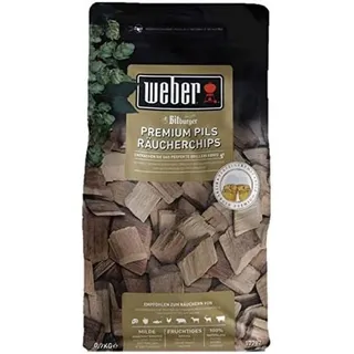 Weber Räucherchips (700g Packung) - Bitburger Premiumpilz, Buchenholzmischung für Gemüse und alle Arten von Fleisch, EU-Produkt, nachhaltig gewonnen, FSC zertifiziertes Holz (FSC Mix) (17782)