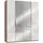 Level 200 x 236 x 58 cm Plankeneiche Nachbildung/Weißglas mit Glas- und Spiegeltüren