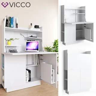 Vicco Schreibtisch-Schrank Alena Büroschrank Aktenschrank Computertisch Sekretär