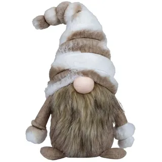 Christmas Paradise Weihnachtsfigur Weihnachtswichtel Weihnachtsdeko Deko Wichtel (Tomte, 30 cm, aus Kunstfaser), mit wunderschöner Fellimitat Mütze beige