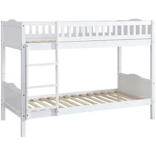 habitat garten Etagenbett Gabriel 90 x 190 cm Holz Metall weiß