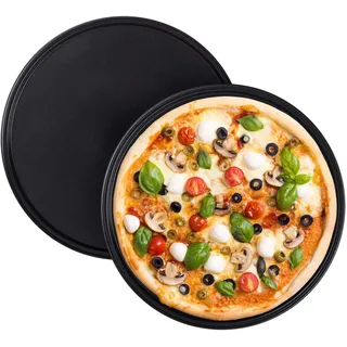 Relaxdays Pizzablech rund 32 cm