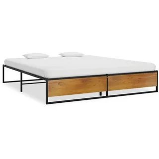 vidaXL Bettgestell 200 x 200 cm Schwarz