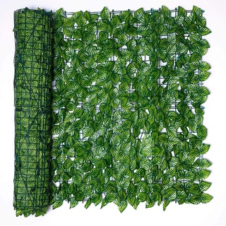 Garten Sichtschutz, Bprtcra Balkon Blätter Zäune Sichtschutz, Hecken Zaun und künstliche Efeu Blatt Dekoration (0.5x3m)