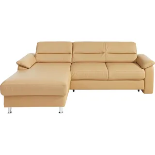 sit&more Ecksofa »Ascara L-Form«, inklusive Boxspring/Federkern-Polsterung, wahlweise mit Bettfunktion