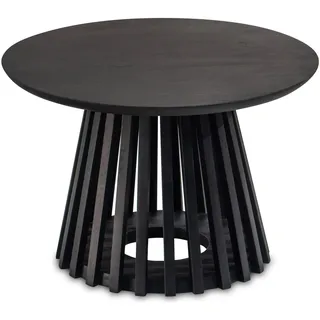 FineBuy Couchtisch Schwarz Massivholz 60 x 60 x 41 cm