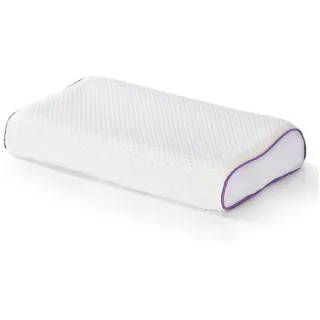MAXXMEE Kopfkissen Air Flow weiß/lila 30x50x10 cm waschbar weiß