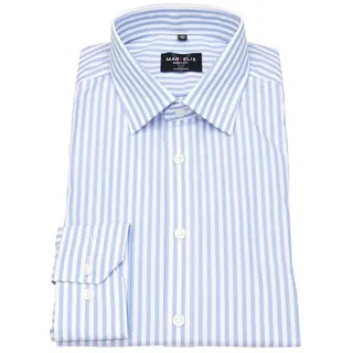 MARVELIS Businesshemd Body Fit stark tailliert Kentkragen blau 37