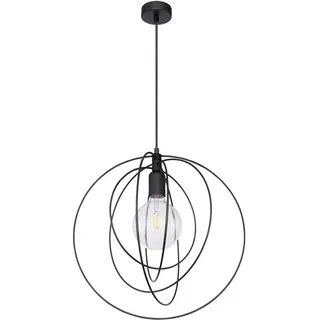 GLOBO Sarini 1-flg. 42 cm rund schwarz Metall