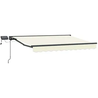 vidaXL Manueller Markisenrahmen mit LEDs Creme 2,5 x 2 m