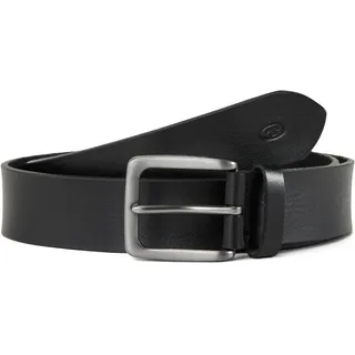 Tom Tailor Herrengürtel Leder 3,5 cm schwarz 110