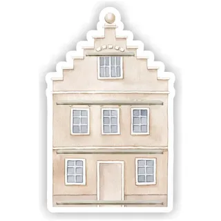Farbklecks-Collection Regal Erweiterung für Hörfiguren, kompatibel mit Tonie-Figuren, Stadthaus 1, 23x38 cm, für 15–20 Figuren, Wandregal Kinderzimmer, handgefertigt