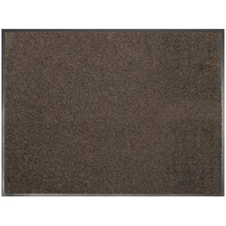 Primaflor-Ideen in Textil Fußmatte CLEAN, Made in Belgium, rechteckig, Höhe: 8,5 mm, Schmutzfangmatte, große Farbauswahl, waschbar braun 120 cm x 180 cm x 8,5 mm