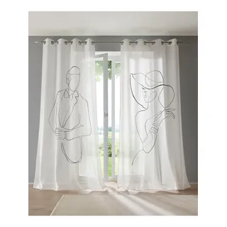 Heine Dekostore in weiß-schwarz | Gr.: 225x135-cm