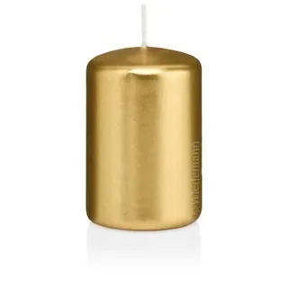 Stumpenkerzen Gold, 60 x 40 mm, 16 Stück