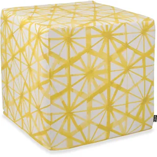 H.O.C.K. Sitzhocker H.O.C.K. Kami Outdoor Hocker eckig 45x45x45cm gelb col. 06 malle, Hocker, Sitzhocker, Pouf Hocker, Barhocker - wetterfest, vielseitig gelb