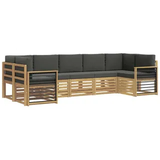 vidaXL Ecksofa Set 7 Pcs Weiß/Anthrazit