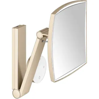 Keuco Kosmetikspiegel iLook_move beleuchtet, eckig, mehrstufig einstellbare Lichtfarbe, Glasbedienfeld, Bronze gebürstet
