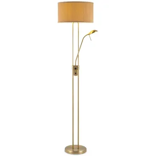 Home sweet Home Stehlampe mit dimmbarer Leselampe - Messing - 170 cm