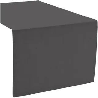 sander table + home Tischdecke Tischläufer "Loft", fleckabweisend Uni grau 50 cm x 140 cm