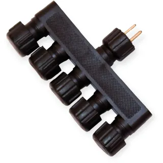 Schego Verteiler 5fach Stecker auf Buchse für Niedervolt Stecksystem IP44 2-Polig schegoLUX SCHEGO 345