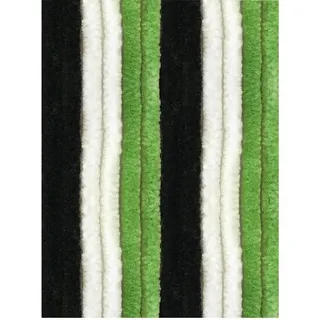 arsvita Flauschvorhang 120x220 Unistreifen schwarz - grün - weiß