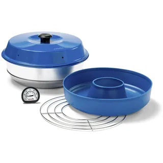 Omnia KIT Marine - Omnia Classic 2L mit blauem Deckel, Silikonform, Ofengitter und Thermometer