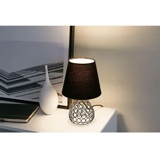 Paulmann Tischleuchte Lampe Black Brilliance Schwarz Textil max 20W E27 Schalter