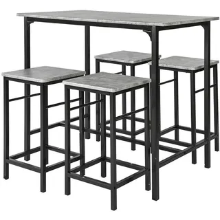 SoBuy Bartisch 100 x 60 x 87 cm Grau