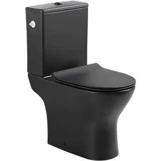 Sanicomfort Paros mit WC-Sitz Schwarz