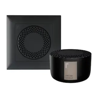 revoltab smarter Raumduft Diffuser HIDE mit Raumduftkapsel ORCHID VANILLA schwarz