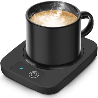 Kaffeetassenwärmer, Smarter Kerzenwärmer, Elektrischer Tassenwärmer mit Aluminium-Metallplatte für Büro, Schreibtisch-Accessoires, Getränkewärmer für Kakao, Milch, Muttertagsgeschenk for Mama