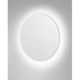 Licht-Erlebnisse Außen-Wandleuchte MARON, LED fest integriert, Warmweiß, LED Aluminium IP65 3000 K 1356 lm Ø 24 cm rund Weiß Modern Außenlampe weiß