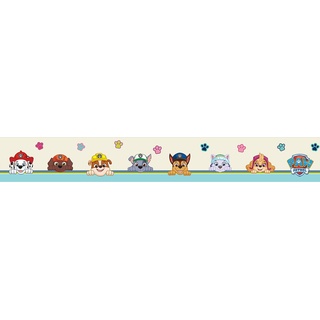 Paw Patrol Sei Glücklich Kinderzimmer Selbstklebende Bordüre, Wand Sticker, von AG Design 500 x 14 cm | AWBD 8008