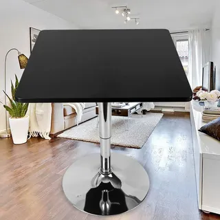 Einstellbare HöHe Bistrotisch Gartentisch KüChentisch Loungetisch Stehtisch Tischplatte Bar Tisch Schreibtisch Computertisch Bistro Edelstahl Home Bartisch Schwarz Eckige HöHenverstellbar 70-90Cm