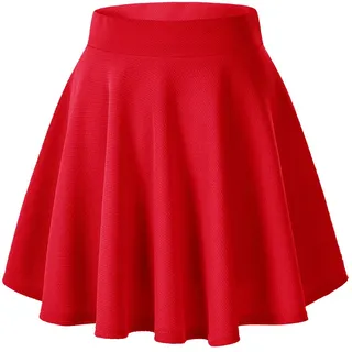 Urban CoCo Women's Basic Versatile Stretchy Flared Casual High Waist Mini Skater Skirt - XL