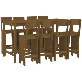 vidaXL 9-tlg Gartenbar-Set Honigbraun Massivholz Kiefer Modell 2