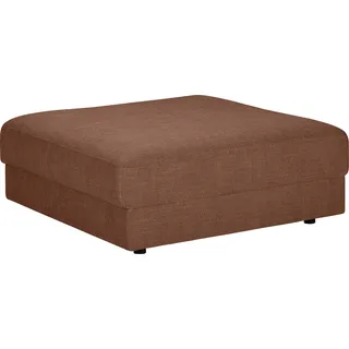 Polsterhocker TRENDMANUFAKTUR "Bourbon", orange (picante), B:133cm H:43cm T:133cm, 100% Polyester, Hocker, Polsterhocker, In verschiedenen Größen erhältlich